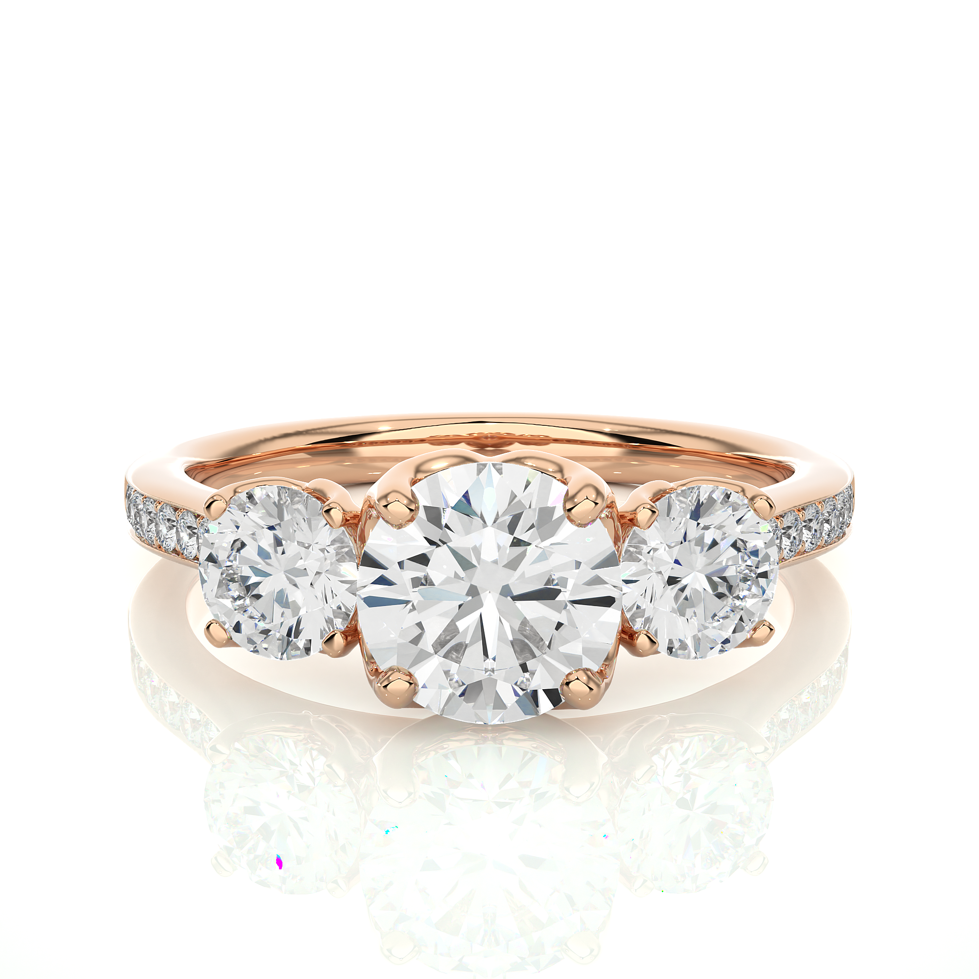 1.80 Carat H Color VS1 Clarity Diamond Studded Natural Diamond Ring.